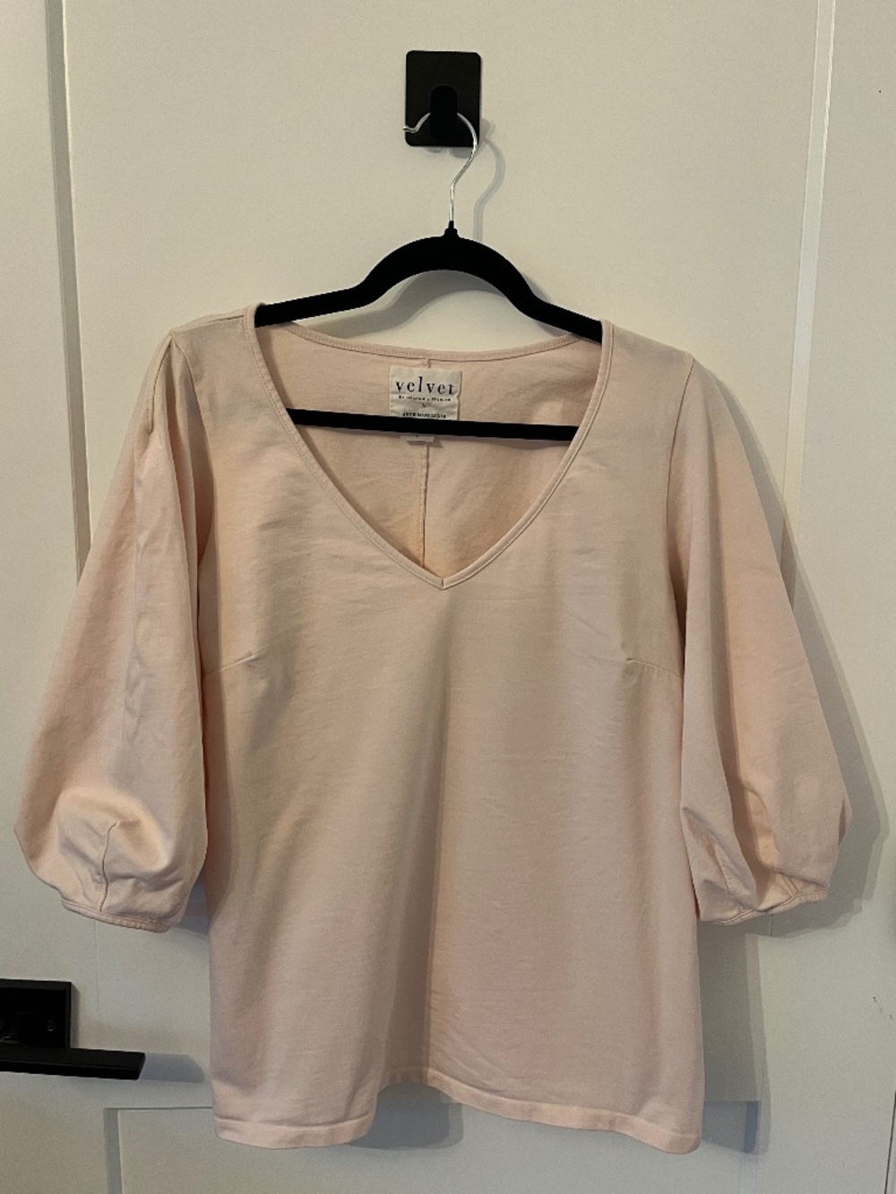 Velvet by Graham & Spencer for Anthropologie Pale Pink Top